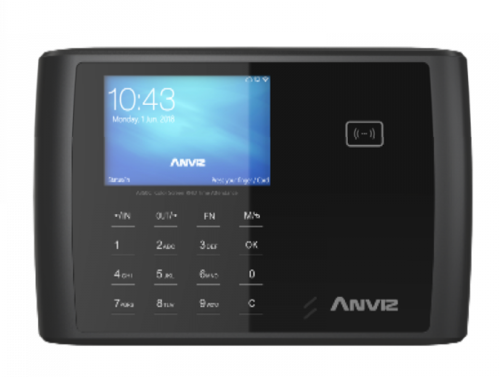 Terminal de Control Horario y Acceso con teclado, tarjetas y huella dactilar